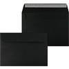 Netuno 20 buste da lettera grandi colorata nero formato C5 16,2 x 22,9 cm 115g buste colorate grandi a5 nere per partecipazioni biglietti inviti matrimonio compleanno Natale Pasqua