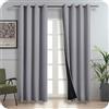 MRTREES Tenda Camera da Letto per Interni 2 Pezzi con Occhielli Tenda da Esterno per Interni Finestra Salotto 140x280 cm (Larghezza x Altezza) Grigio Chiaro