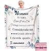 NlsqEU Coperta in flanella per nonna 150 x 130 cm (italiano)
