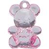 PIANETA CONFETTI Confezione 50 pezzi, Bomboniera applicazione ORSETTO in plastica, dimensione cm1.5X2, per segnaposto, composizione confetti. (ck6112) (ROSA)