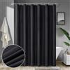 MIULEE Tenda per Doccia 200 x 240 cm Tenda da Doccia Nero Impermeabile Resistente Alla Muffa in Lavatrice Poliestere Tenda per la Doccia con 16 Ganci