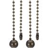 PATIKIL 1M 3.3ft Catena Tiro Ventilatore Soffitto, 2pz Pendenti Sfera Estensore Corda Ventilatore Lampada Tavolo Lampadario Interruttore Tiro, Bronzo