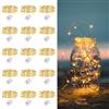 PERMUST 15 Pezzi Led Stringa Luci a Batteria, 2M 20 LED Rame filo Ghirlanda Catena Luminose Lucine Fata Luci per Natale Matrimonio Decorative Festa Interno Natalizie letto Camera,Matrimonio, DIY, Festa