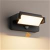 Aipsun Applique da Parete LED 24W Esterno con Sensore di Movimento, Nero