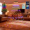 Aigostar Luci per Albero di Natale RGBIC Smart, 1.5M 150 LED, Controllo App & Telecomando, Sincronizzazione Musica, 150+ Scene, Decorazione Natale per Albero con Anello, per Interno ed Esterno