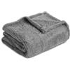 Homebliss Coperta Plaid in Pile 130 x 150 cm, Coperta Singola Flanella- Coperta Oeko-TEX®, Coperta in Pile per Divano e Letto, Lenzuolo Sopra Flanella,Coperta Morbida-Grigio Scuro