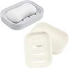 LANSKYLAN 2 x portasapone in PP, portasapone da bagno con drenaggio, vassoi per sapone, portasapone, antiscivolo, per sapone, cucina, bagno, lavello (10,5 x 8 x 2,5 cm)