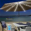 KINGCOO Luci a catena per ombrellone da patio, KINGCOO, luce per ombrellone impermeabile a energia solare con 104 LED, luci per palo da parasole, decorazione, 8 modalità, telecomando per ombrelloni da patio