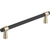Amerock BP36860FBBBZ | Mergence 6-5/16 pollici (160 mm) Centro-centro nero opaco/oro Champagne Pull | Hardware per mobili | Maniglia per cassetti