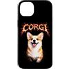 Animal Rock & Roll Graphic Concert Punk Custodia per iPhone 14 Plus Corgi Heavy Metal Angry Music Rock n Roll Concerto Punk