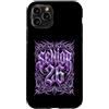 Class of 2026 Futuristic Techno-Punk Str Custodia per iPhone 11 Pro Senior 2026 26 Laurea Cyber Goth Heavy Metal Streetwear