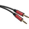EMOS Cavo AUX nero da 1,5 m, da maschio a maschio da 3,5 mm, compatibile con iPhone, Samsung Galaxy, MP3, altoparlanti, HI-FI, laptop, tablet, PC
