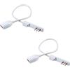 ROSI Set di 2 prolunghe comodino 0,5m FLAT 10A BIANCA