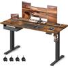 VASAGLE Scrivania Elettrica Regolabile in Altezza, Piano del Tavolo 70 x 160 cm,
