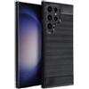 FORCELL CUSTODIA B-CASE TPU SILICONE COVER CASE PER SAMSUNG GALAXY S23 ULTRA CARBON METAL BLACK