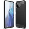FORCELL CUSTODIA B-CASE TPU SILICONE COVER CASE PER XIAOMI MI 11 LITE 4G - 5G CARBON METAL BLACK