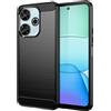 FORCELL CUSTODIA B-CASE TPU SILICONE COVER CASE PER XIAOMI REDMI 13 4G CARBON METAL BLACK