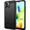 FORCELL CUSTODIA B-CASE TPU SILICONE COVER CASE PER XIAOMI REDMI A1 A2 CARBON METAL BLACK