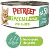 Petreet Wellness Tonno con Alghe - Cibo Umido Gatto, 70g Prezzo x 6 unità