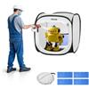 VEVOR Tenda per Cabina di Verniciatura a Spruzzo Portatile Area Lavoro 40,5x40,5x43 cm, Tenda per Verniciatura a Spruzzo Cabina Pieghevole Pop-up per Modelli Piccoli, Vasi, Sculture, Fai-da-te