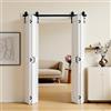 VEVOR Porta a Libro da Interno da 1524 x 2134 x 35 mm, in MDF per Armadio con Kit Ferramenta, Design Salvaspazio con Telaio a H, Pannelli di Porta Preassemblati per Camera da Letto, Guardaroba