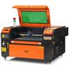 VEVOR Macchina per Incisione Laser CO2 Compatta Piano di Lavoro 40x60cm Potenza 60W Spessore di Taglio Max. 20mm Velocità di Incisione 0-500 mm/s, Macchina da Taglio per Incisione Tubo Incisore CO2