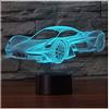 SISYS Lampade 3D Illusione Ottica Luce Notturna, Deco Lampada LED da Tavolo Illuminazione Luce di Notte 7 Colori Controllo Tattile Lampada Decorazione da Comodino con Cavo USB, Macchina da Corsa