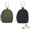 Vauki 2 sacchetti per cani per cani con chiusura lampo e moschettone, mini borsa per cani per addestramento con chiavi, borsa per monete
