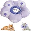 BSITSSS Collare Elisabettiano Gatto, Fiore Collare Elisabettiano Gatto Morbido, Regolabile Collare ProtettivoGatto, Collare Elisabetta GattoProtettivo