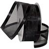Morex Ribbon 1 - 1/5,1 cm singolo faccia nastro di raso da 22,9 m, nero