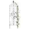 Relaxdays Supporto per rampicanti Relaxdays, A x L: 116 x 35 cm, graticcio in metallo per edera e rose, autoportante, nero
