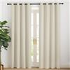 NICETOWN Tende Oscuranti per Camera da Letto Moderna Decorazione Tenda con Anelli Termiche Isolante per Salotto Soggiorno Finestra 2 Pannelli 140x200 CM Beige Chiaro