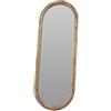 WELL HOME MOBILIARIO & DECORACIÓN Well Home Specchio ovale 28 x 2,5 x 77,5 cm cornice in legno di manico, finitura naturale per parete in camera da letto o corridoio