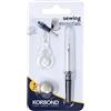 KORBOND Set 4 Pezzi - Taglia asole, ditale (Taglia 10) e 3 x infila-Aghi Strumenti Essenziali per Cucito