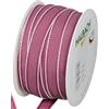 Halbach Seidenbänder Nastro decorativo effetto cotone con bordo ad arco, larghezza: 15 mm, lunghezza: 25 m, nastro per decorare e decorare regali e occasioni festive, nastro decorativo fai da te,