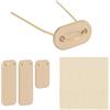 Relaxdays Kit per Il Fissaggio Telo Frangivista, Set con 52 Piastre di Montaggio e 52 Aste in Filo Metallico, Beige