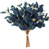 dallisten 12 steli di eucalipto artificiale in seta da 50,8 cm, stelo di eucalipto finto con foglie, bacche, piante verdi, decorazioni floreali per feste di nozze, composizioni floreali per la casa