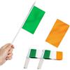 Anley Bandierina del bastone dell'Irlanda, ANLEY Mini bandiera nazionale 5.5x8 pollici irlandese con asta solida da 12 bianca - Colore vivido e resistente allo sbiadimento - Hibernian Bandierine