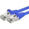 1aTTack.de 1aTTack - Cavo Patch di rete CAT 5e con schermatura FTP con 2 spine RJ45 blu 1 m