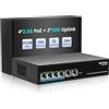 NICGIGA 6 porte 2.5Gb PoE Switch non gestito con 4 porte 2.5G Base-T @65W + 2 x 10G RJ45 uplink, NICGIGA 6 port 2.5Gbe IEEE802.3af/at Power Over Ethernet, supporto WiFi6 AP, NAS, 4K PoE Camera NVR.