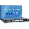 NICGIGA Switch 24 Porte 2.5G Non Gestito con 24×2.5Gb Base-T PoE+ (400W) + 2x10G SFP+ Uplink, Switch Ethernet IEEE802.3af/at, Supporto WiFi6 AP, NAS, Telecamere 4K PoE, NVR