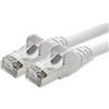 1aTTack.de 1aTTack - Cavo Patch di rete CAT 5e con schermatura FTP con 2 spine RJ45 bianco 0,5 m