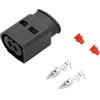 VekAuto 2 Kit di Connettori per Cablaggio Auto a 2 Pin Compatibile per Mercedes-Benz, Impermeabile Serie in Plastica Nera Femmina Terminale di Filo da 3,5 mm.