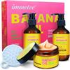 immetee Set di shampoo e balsamo Batana, olio batana per la crescita dei capelli, con maschera per capelli e pettine per massaggi, trattamento idratante per capelli, 6.76 Fl Oz ciascuno, 4-Pack