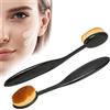 Brrnoo 2pcs Pennello per Fondotinta Capelli Morbidi Fondotinta Liquido Flessibile BB Cream Pennello per Trucco Strumento Cosmetico, Pennelli per Trucco Spazzolino Grande Applicazione Rapida Fondotinta in Pol