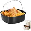 WANDGU Friggitrice ad aria calda da 8''/22 cm, forma quadrata in ferro ad aria calda, stampo riutilizzabile per torte, cestino per pane, accessori per friggitrici, friggitrici, patatine fritte