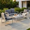 MIlani Home TORUS - salotto da giardino 4 posti in alluminio e polywood con cuscini