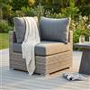 MIlani Home CAMBRIA - poltrona angolare per salotto modulare da esterno in alluminio e wicker