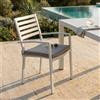 MIlani Home DEXTER - poltrona da giardino in alluminio impilabile con cuscino