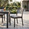 MIlani Home DEXTER - sedia da giardino in alluminio impilabile con cuscino